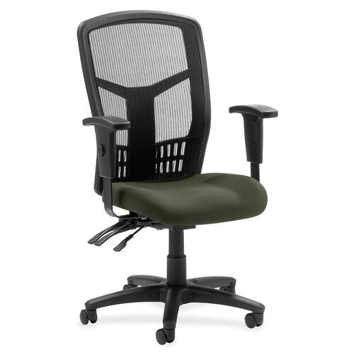 Hi-Back Chair, Fabric Seat, 28-1/2" x 28-1/2" x 45", Olive Green