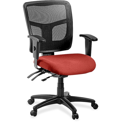 Mid-Back Chair, Vinyl Seat, 25-1/4" x 23-1/2" x 40-1/2", Red Rock