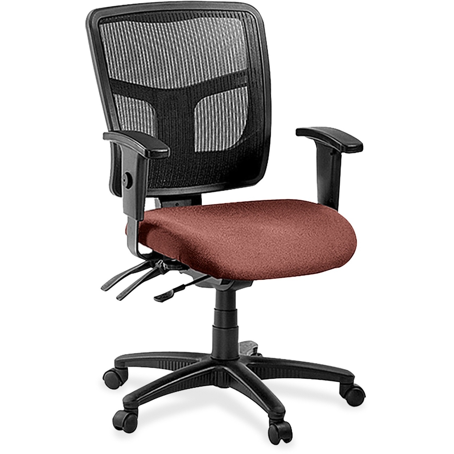 Mid-Back Chair, Vinyl Seat, 25-1/4" x 23-1/2" x 40-1/2", Cordovan