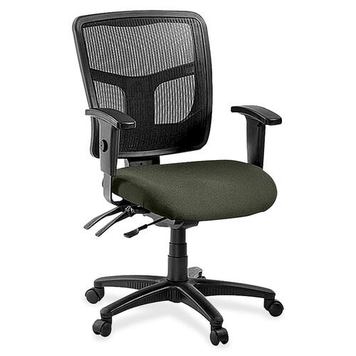 Mid-Back Chair, Fabric Seat, 25-1/4"x23-1/2"x40-1/2", Olive Green
