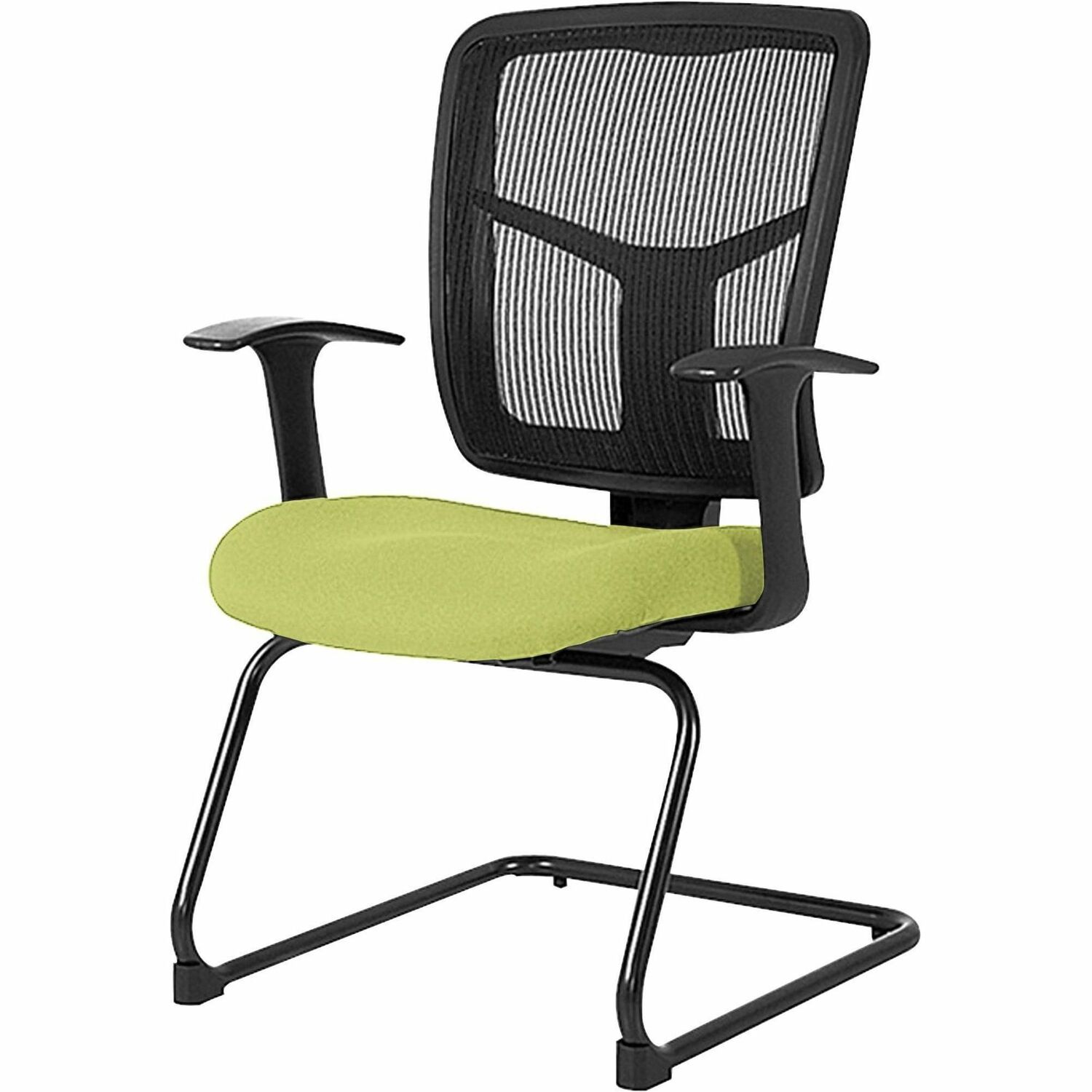 Guest Chair, Mesh Black, Fab Mesh Seat, 27" x 27-1/2" x 41", Applegreen