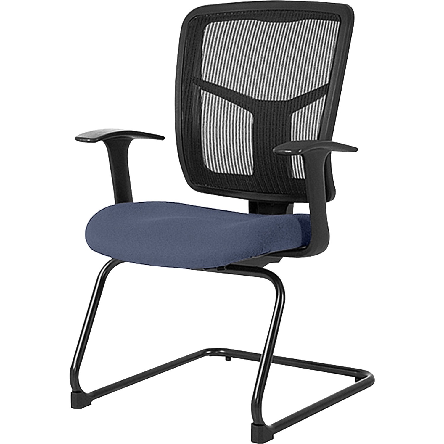 Guest Chair, Mesh Black, Fabric Mesh Seat, 27" x 27-1/2" x 41", Ocean