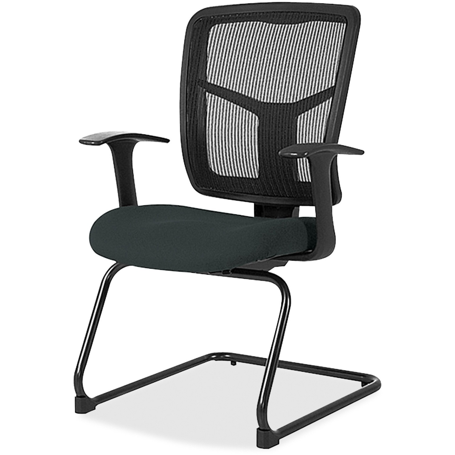 Guest Chair, Vinyl Seat, 27" x 27-1/2" x 41", Dillon Black