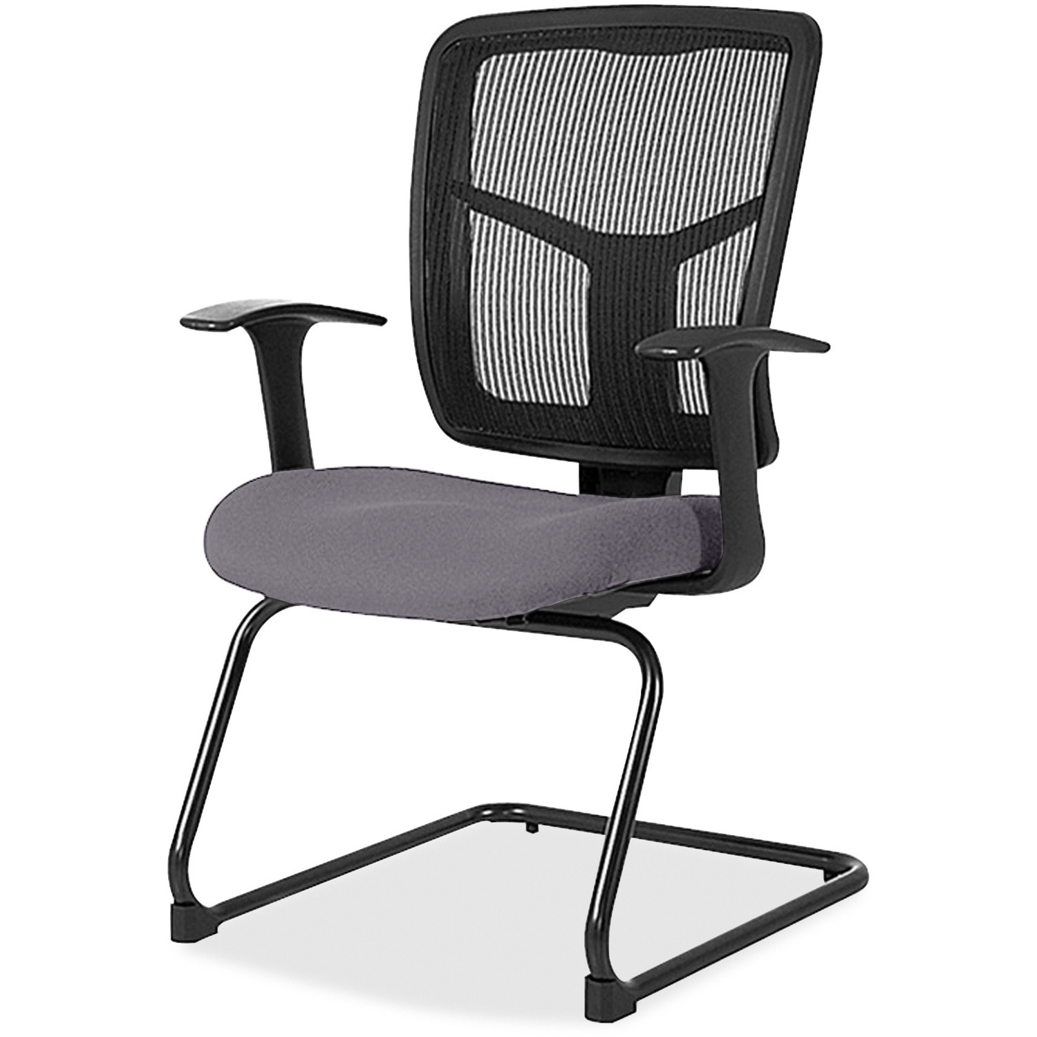 Guest Chair, Mesh Back, Vinyl Seat, 27" x 27-1/2" x 41", Carbon