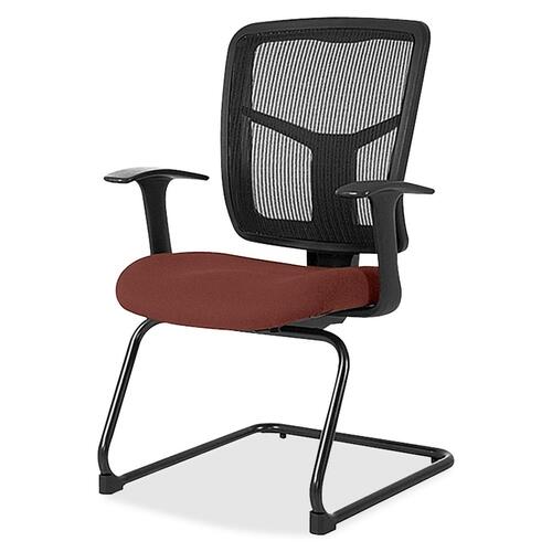 Guest Chair, Vinyl Seat, 27" x 27-1/2" x 41", Cordovan
