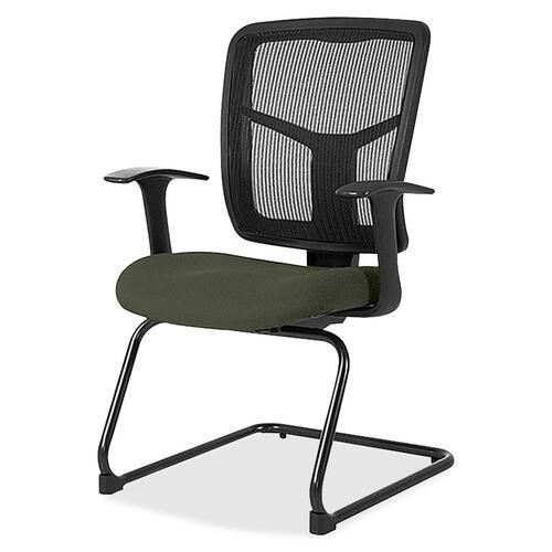 Guest Chair, Fabric Seat, 27" x 27-1/2" x 41", Olive Green