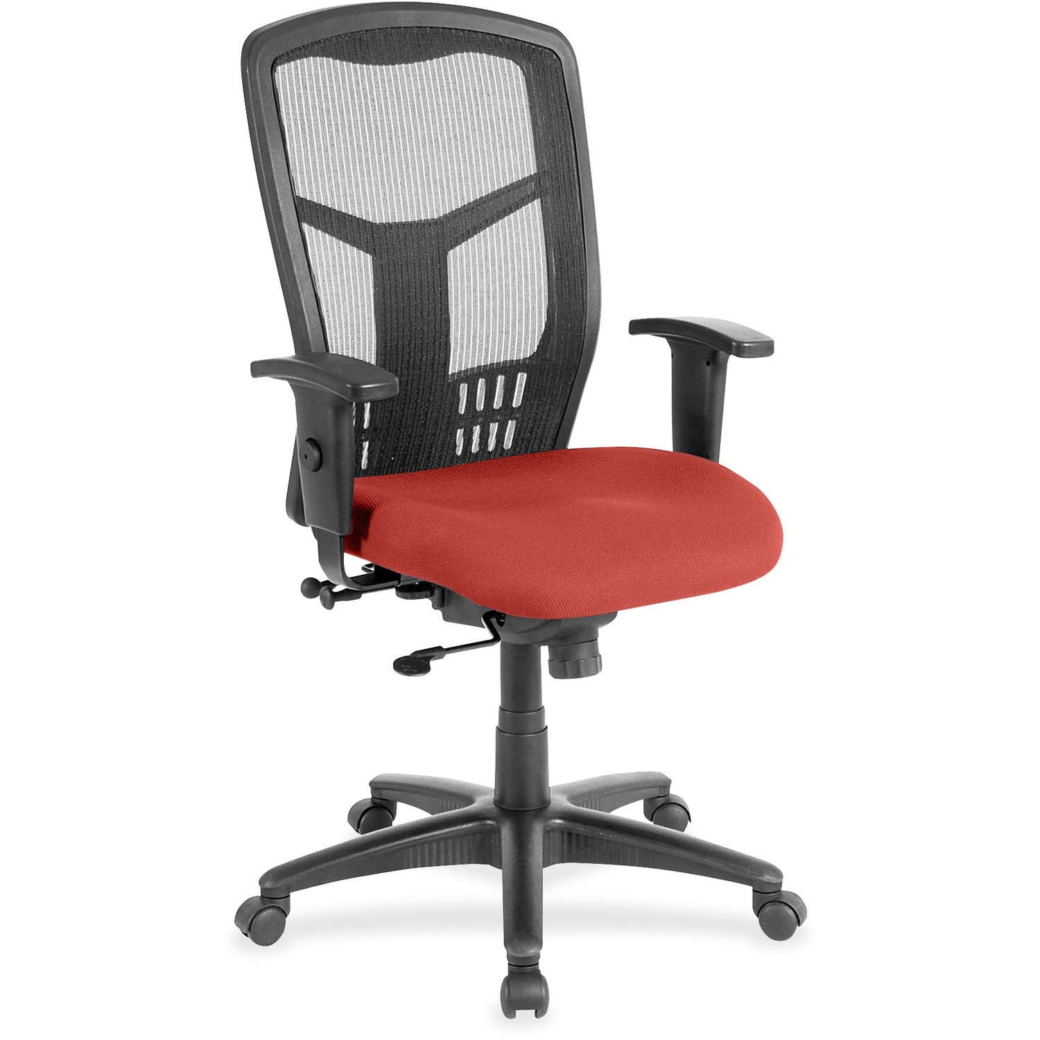Hi-Back Chair, Vinyl Seat, 28-1/2" x 28-1/2" x 45", Red Rock