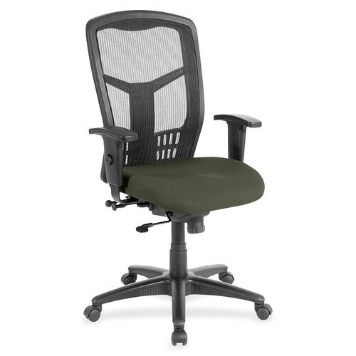 Hi-Back Chair, Fabric Seat, 28-1/2" x 28-1/2" x 45", Olive Green