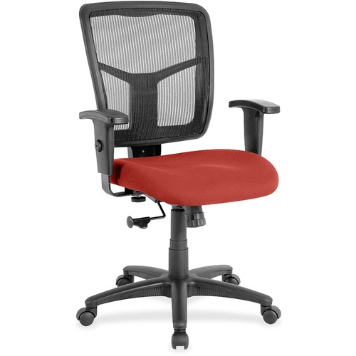 Mid-Back Chair, Vinyl Seat, 25-1/4" x 23-1/2" x 40-1/2", Red Rock