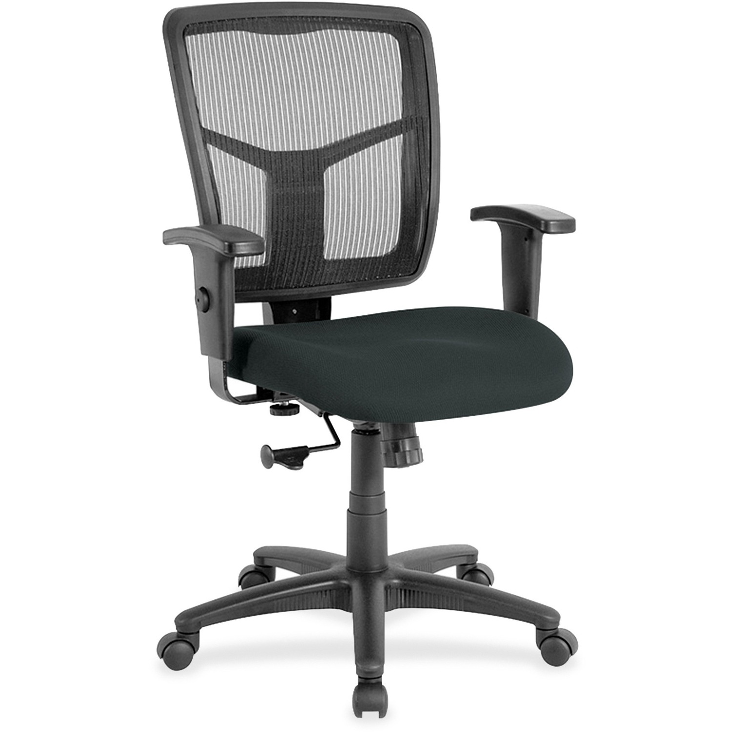 Mid-Back Chair, Vinyl Seat, 25-1/4"x23-1/2"x40-1/2", Dillon Black