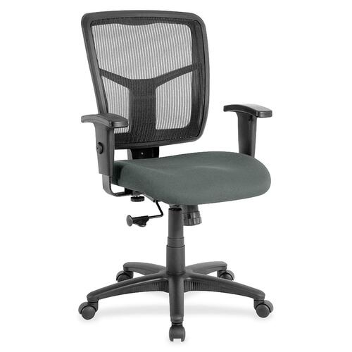 Mid-Back Chair, Fabric Seat, 25-1/4"x23-1/2"x40-1/2", Fog