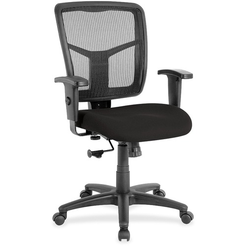 Mid-Back Chair, Fabric Seat, 25-1/4" x 23-1/2" x 40-1/2", PerfectionBK