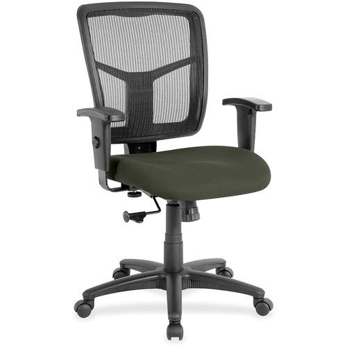 Mid-Back Chair, Fabric Seat, 25-1/4"x23-1/2"x40-1/2", Olive Green