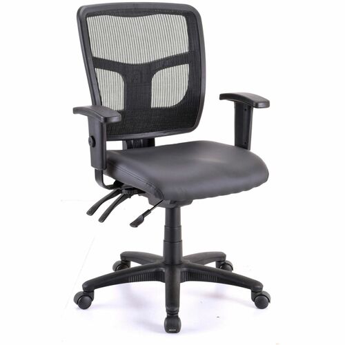 Mid-Back Chair, Antimicrobial, Mesh, 19-3/4"x18-1/2"x40-1/2", Black