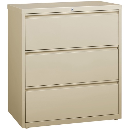 Lateral File, 3-Drawer, 36"x18-5/8"x40-1/4", Putty