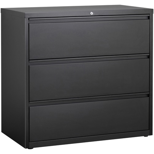 Lateral File, 3 Drawer, 42" x 18-5/8", 40-1/4", Black