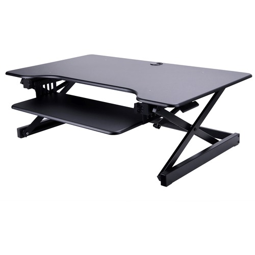 Riser, Desk, Sit Stand, Deluxe, 38", Black