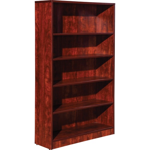 Bookcase, 5-Shelf, 4 Adj Shelves, 36'x12"x60", Cherry