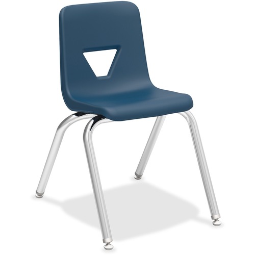 Student Chairs, Stacking, 15-7/8"x20-1/2"x27", Navy 4/CT