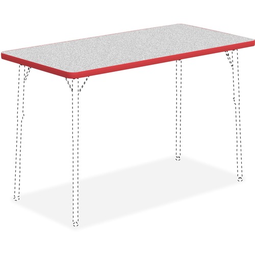Tabletop, Activity, 24x48, Gray/Red
