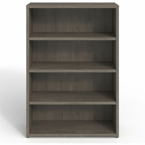 Bookcase, 4-Shelf, Prominence, 34"Wx12"Dx48"H, Gray Elm