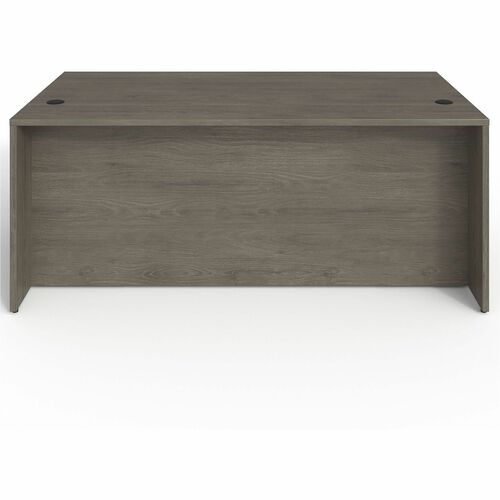 Double-Pedestal Desk, F/F, B/B/F, 72" x 36" x 29", Gray Elm