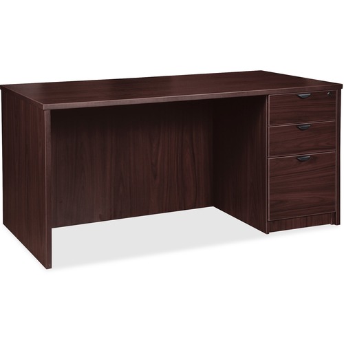 Right-Pedestal Desk, B/B/F, 72"Wx36"Dx29"H, Espresso