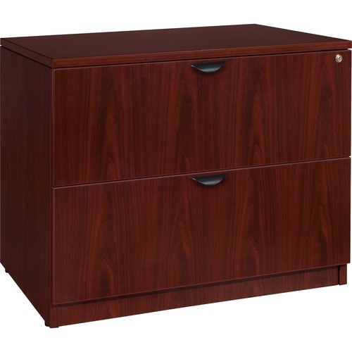 Lateral File, 2 Drawers, 36" Wx 22" Dx 29" H, Mahogany