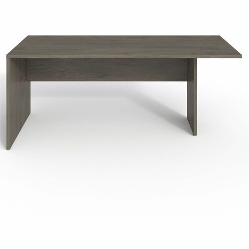 Desk, Peninsula, Not Freestanding, 72"x30"x29", Gray Elm