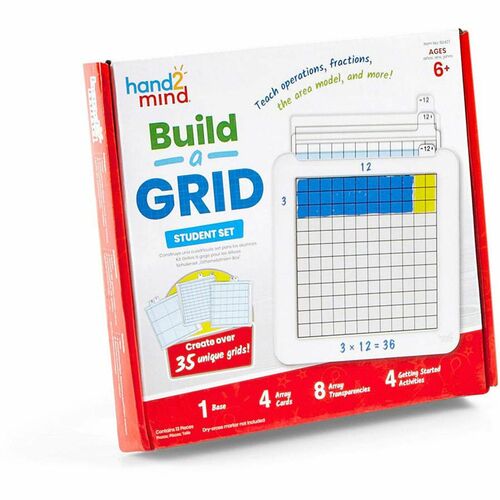 Math Grid Set, With 8 Transparencies/8 Cards, Multi