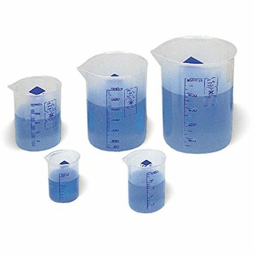 Plastic Graduated Beakers Set, Clear 5/ST