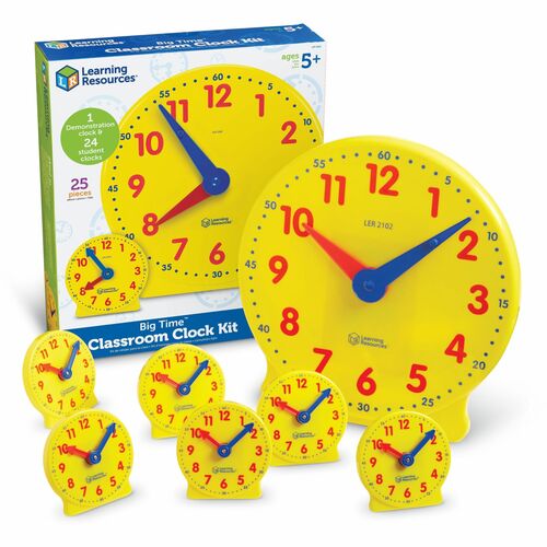 Classroom Learning Clock Kit, GR PreK-4, Multi