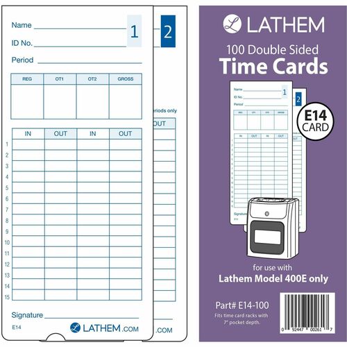 Timecards, 400E 100/PK