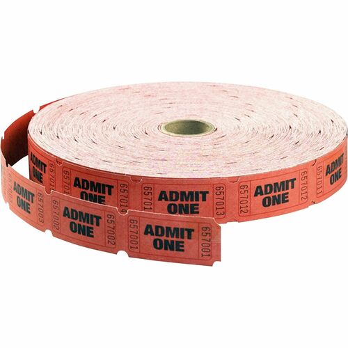 Ticket, Single, Red