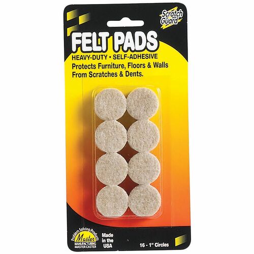 Guard, Scratch, Felt, 1" Circle 16/PK