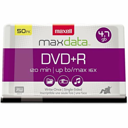 DVD-R, 4.7 GB, Branded, 50 Spindle 50/PK