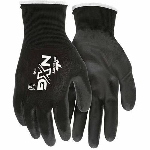 Glove, Work, PU, 13 Gauge, Black, Medium 12/DZ