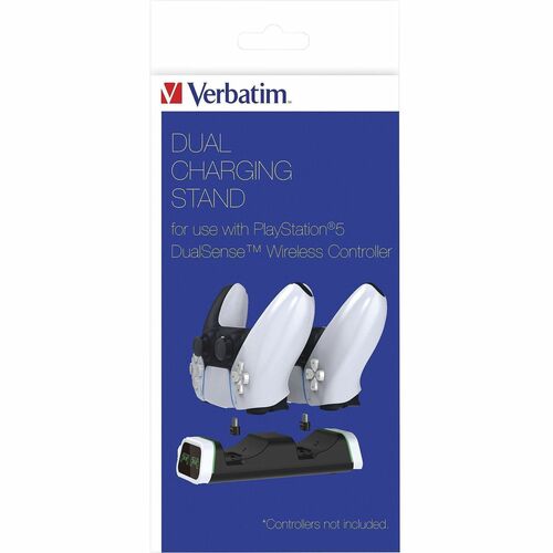 Charging Stand, For PS5 Controllers, 1-2/5"Wx6"Lx2-2/5"H, Black