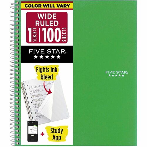 Notebook, 5-Star, 1 Subject, 8 x 10.5
