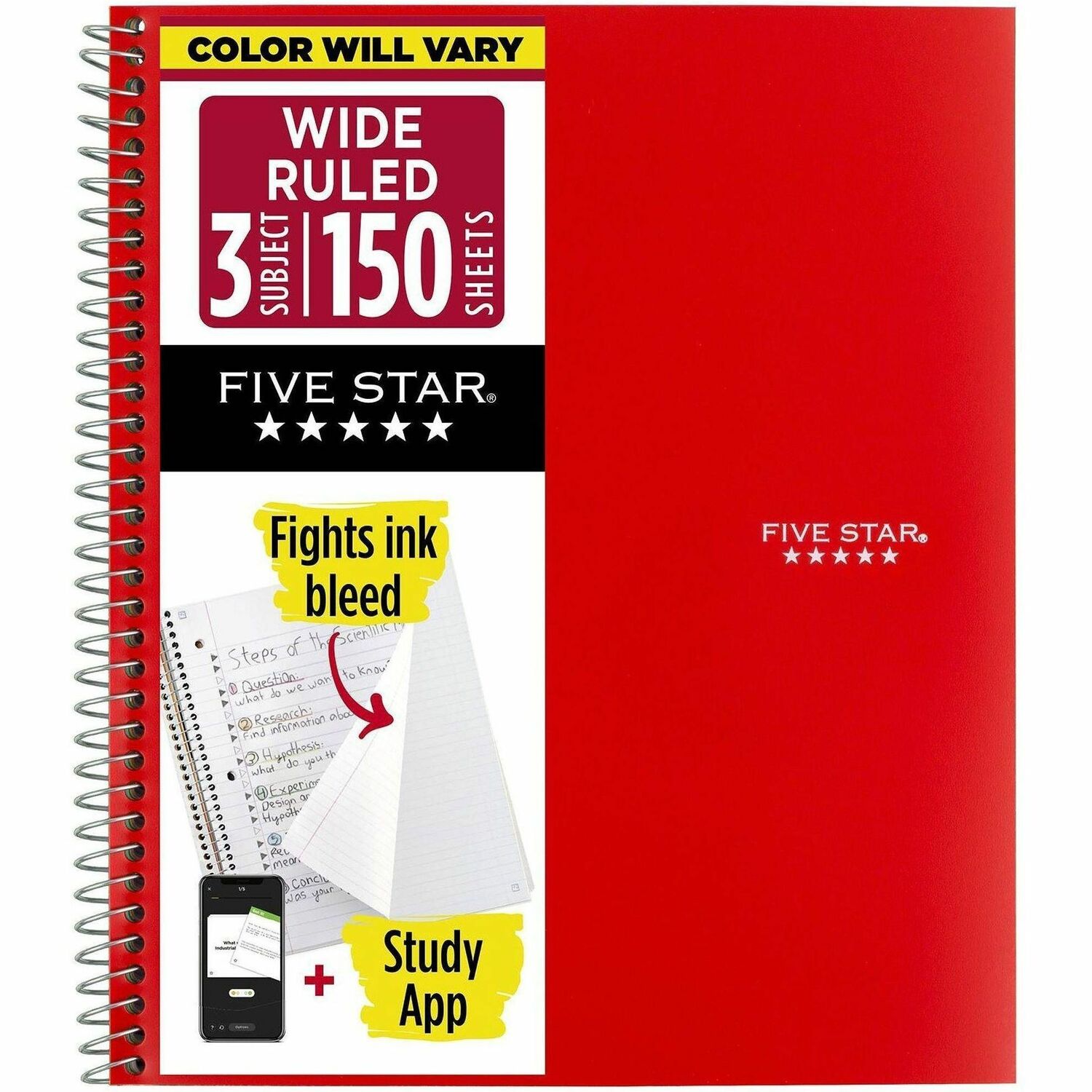 Notebook, 5-Star, 3 Sub, 8x10.5