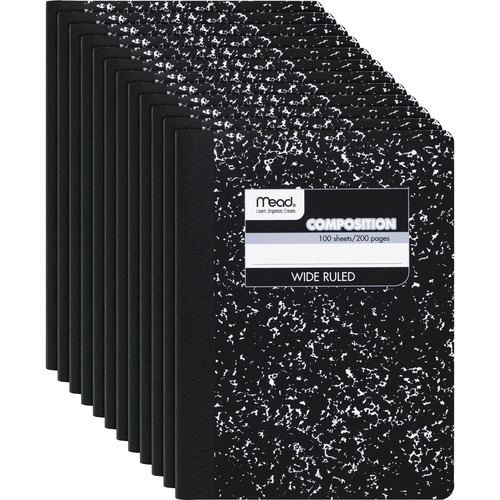 Book, Composition, Black Marble 12/CT