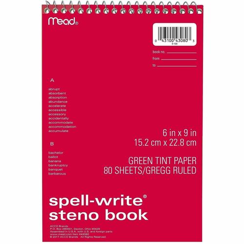 Book, Steno, Spell Write, Assorted
