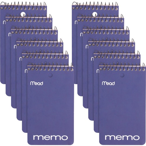 Book, Memo Wirebound, Asst 12/PK