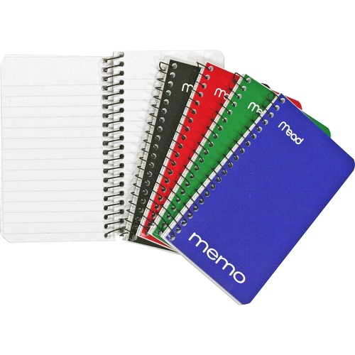 Memo Book, College Ruled, 3" x 5", 60 Sheets, Assorted