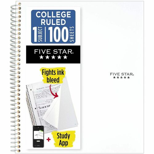 Notebook, 1 Subject, 100 Sheets, College Ruled, 8-1/2" x 11", Wirebound