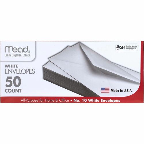 Envelope, Plain, #10, White Envelope 50/BX