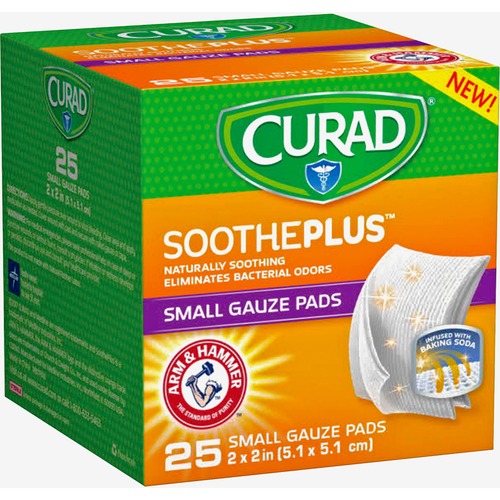 Small Gauze Pads, Soothe Plus, 2" x 2", Assorted 25/BX