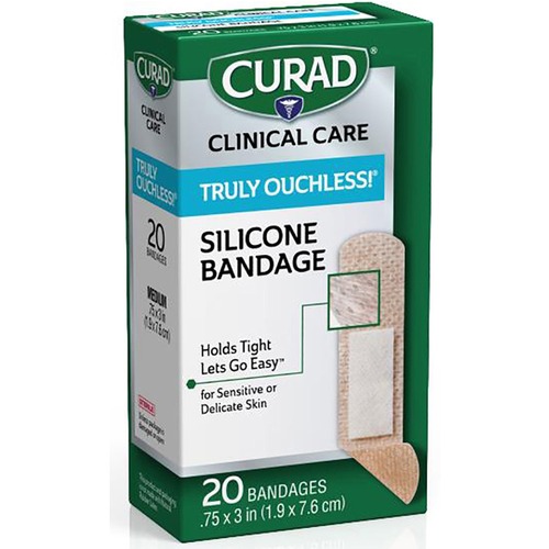 Bandages, Silicone, Self-Adhesive, 3/4"x3", Bg 20/BX