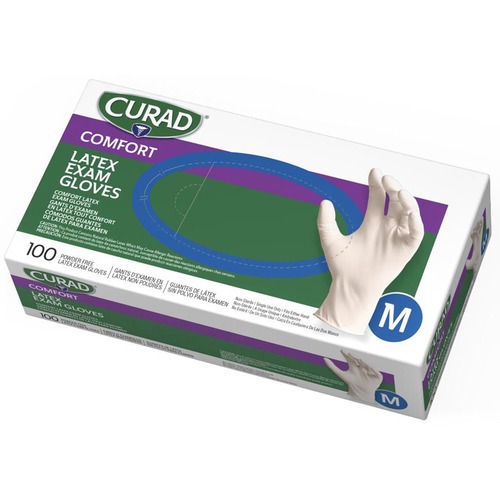 Glove, Latex, Powder Free, Curad, Medium 100/BX