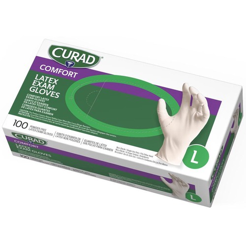 Glove, Latex, Powder Free, Curad, L 100/BX